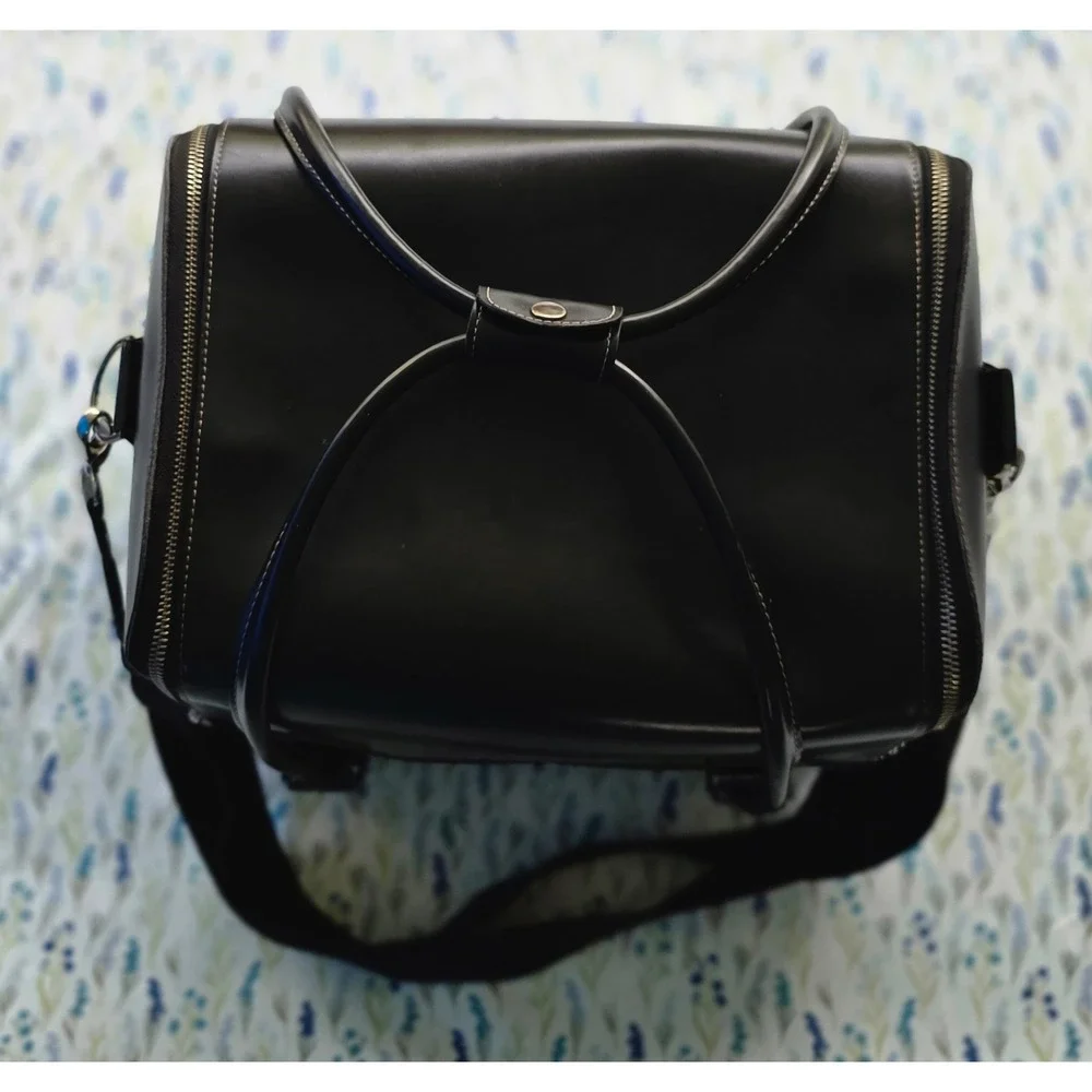 Bobbi‎ Brown Professional Makeup Train Case Black Faux Leather Organizer Bag